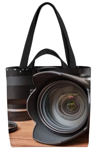 VOID Shopper Einkaufstasche, Kamera Optik Linse Fotografie Fotograf Fotoapparat Kamera Kameralinse