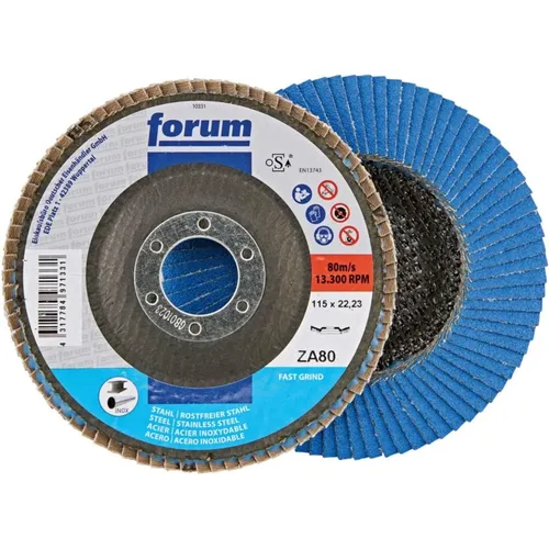 Forum Fächerschleifscheibe 115mm, gewölbt, ZK 80 , 4233903207