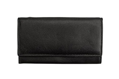 Josephine Osthoff Geldbörse Damen Leder Länglich - Damen-Geldbörse mit RFID-Schutz, handgefertigt, kompakt und praktisch mit 7 Kartenfächern und Münzfach, ideal für Sicherheit und Stil.