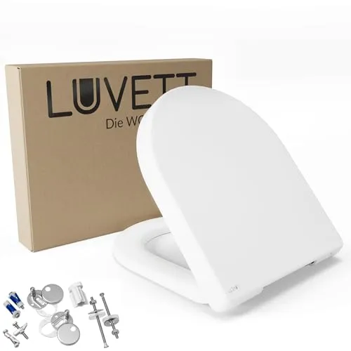 LUVETT WC-Sitz Premium Oval, D-Form, Eckig mit SoftClose von LUVETT