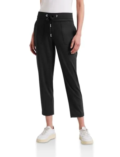 STREET ONE Damen A379054 Cargo-Hose - Damen-Hose im Cargo-Look mit Loose Fit, praktischen Seitentaschen und bequemem Tunnelzug am Bund. Ideal für lässige Outfits.