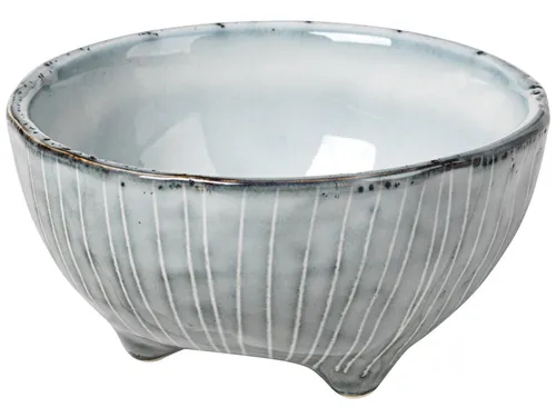 Broste Copenhagen Schale Copenhagen NORDIC SEA Schale L mit kleinen Füßen 11 cm, Steinzeug, (Schüsseln & Schalen), Nordic Sea Schüssel mit kleinen Füßen