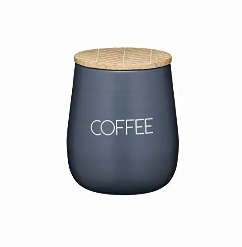 KitchenCraft Serenity Kaffeedose, Kaffeebohnen Aufbewahrung, Vorratsdose mit luftdichtem Vakuumdeckel aus Bambus, Kaffeebehälter aromadicht, Ø 12,5 (15 cm hoch), 1,5 Liter