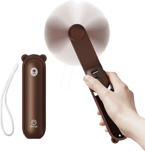JSL F8-BROWN - JISULIFE F8 Mini Handventilator 3-in-1 braun