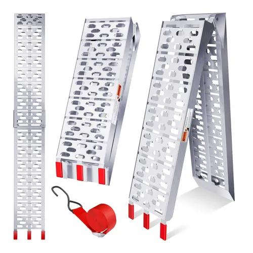 MASKO® Faltbare Auffahrrampe 340kg – Aluminium Verladerampe für PKW, Motorrad und ATV