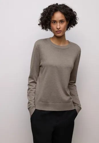 STREET ONE Rundhalspullover beige 44 EU - Bequemer Rundhalspullover aus pflegeleichter Viskose-Mischung, ideal für den Alltag. Der lässige Schnitt und die unifarbene Optik machen ihn zum perfekten Begleiter für jeden Anlass.