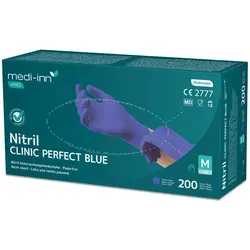 Medi-Inn PRO Clinic Perfect Blue Nitril-Einmalhandschuhe, blau, puderfrei M / 200 Stück