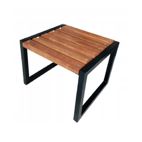 Produktbild Gartenbank Stahl Sitzbank Parkbank Garten Bank Gartenmöbel Holz Box PARMA