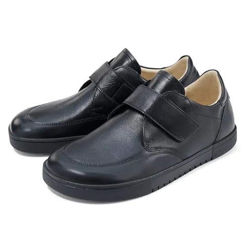BÄR Benno Herren Slipper – Freizeitschuhe mit 100% Zehenfreiheit - Bequeme Freizeitschuhe mit einfacher Handhabung dank breitem Klettverschluss. 100% Zehenfreiheit für kräftige Füße und atmungsaktives Rindveloursleder für optimalen Tragekomfort. Ideal für Alltag und Stadt.