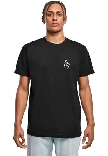 Mister Tee Herren T-Shirt Easy Sign Tee Black L - Stylisches T-Shirt für Herren in Schwarz, aus hochwertiger Baumwolle für maximalen Tragekomfort und lässigen Look.