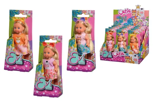 Simba Dickie Anziehpuppe Puppe Evi LOVE Cutie 12cm 3fach sortiert