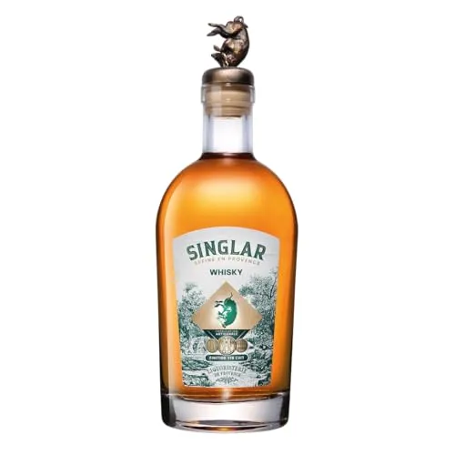 Singlar Blended Whiskey aus der Provence, 8 Jahre Lagerung & 3-6 Monate in Vin-Cuit-Fässern gereift, 0,7 L, 43% Vol.