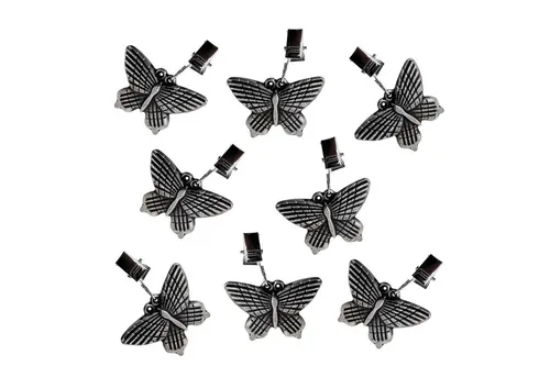 ToCi Tischtuchklammer Tischtuchklammer Tischdeckenbeschwerer 8er Set - Schmetterling Matt