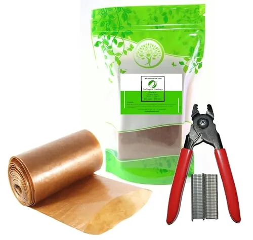 Kunstdarm 65mm/10mts + Wurstclipper + 60 clips von AlcoFermBrew