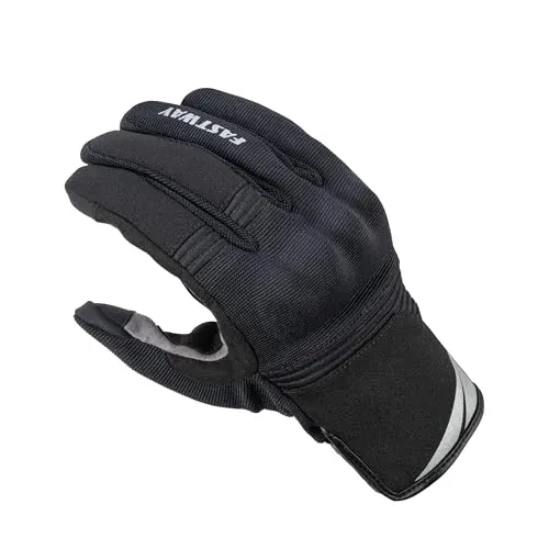 Produktbild FAST WAY H 2301 Motorradhandschuhe Herren, CE Zertifiziert, Leder-Textil Mix, Atmungsaktiv, Touchscreen-kompatibel, Verstellbarer Klettverschluss, Für Sommer und Übergangszeit