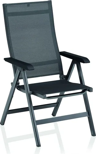 Kettler Basic Plus Premium Multipositionssessel - Essstühle mit verstellbaren Positionen, wetterfestes Alu und Outdoorgewebe für optimalen Komfort im Freien.