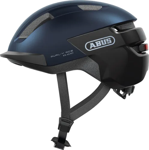 ABUS Fahrradhelm Purl-Y ACE mit LED-Licht – Trendiger NTA-Schutzhelm in Blau, Größe L - Fahrradhelme mit NTA-Schutz für E-Bikes, bietet Stabilität und hohen Tragekomfort, inklusive wiederaufladbarem LED-Licht für optimale Sichtbarkeit.