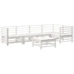 vidaXL 6-tlg. Garten-Lounge-Set aus Kiefernholz - Gartenmöbel-Set aus massivem Kiefernholz mit rustikalem Latten-Design, ideal für gemütliche Stunden im Freien. Robuster Rahmen für stabilen Einsatz auf Terrasse oder Balkon.