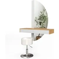 Vicco Schminktisch Melisa mit LED-Spiegel 120 x 161 cm - Sonstige Schlafzimmermöbel mit modernem Design, integrierten LED-Lampen und bequemen Hocker – ideal für Ihr persönliches Beauty-Setup.