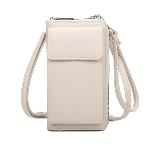 Handytasche Portemonnaie Damen Geldbörse Umhängetasche BEIGE (Y-92)