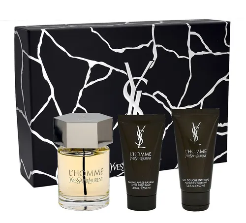 Yves Saint Laurent L´Homme Geschenkset - Herren Geschenkset mit 100ml EDT, 50ml SG und 50ml ASB – ein luxuriöses Set für den modernen Mann, ideal für besondere Anlässe.