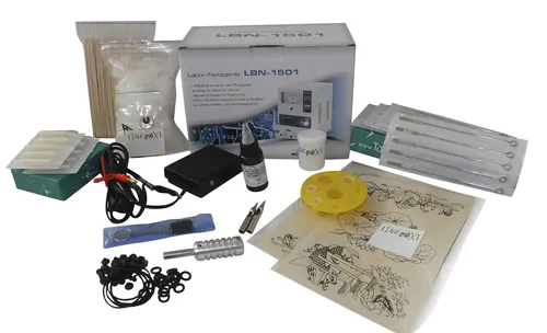 TATTOO ANFÄNGER - KOMPLETTSET Tattoomaschine INKgrafiX SET vom deutschen PROFI