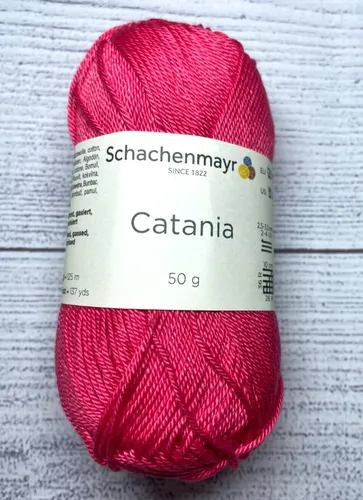 50g Catania Wolle Schachenmayr Himbeer Fb 256 100%Baumwolle 125m Lauflänge
