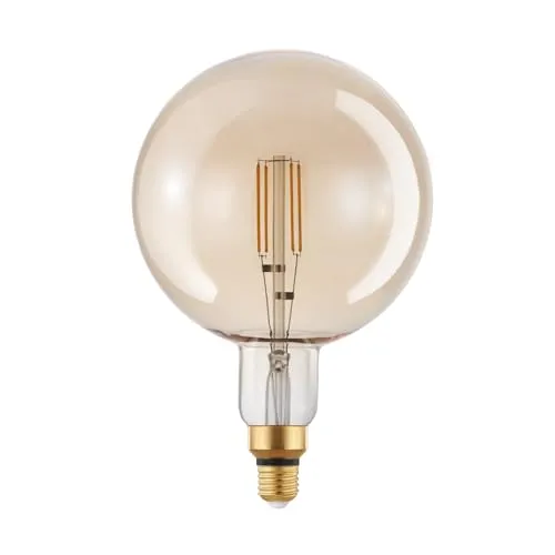 Eglo 110108 LED E27 Leuchtmittel 1x4,5W - Energiesparlampe in antikem Vintage-Design, dimmbar und ideal für Wohnzimmer oder Schlafzimmer; sofort helles warmweißes Licht und 15.000 Stunden Lebensdauer.