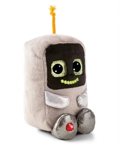 NICI Kuscheltier GLUBSCHIS Roboter R03-Bot 15cm - grau - Stofftier aus weichem Plüsch, niedliches Plüschtier zum Kuscheln und Spielen, für Kinder & Erwachsene, tolle Geschenkidee | 61846