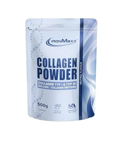 Collagen Pulver 500g mit Premium Kollagen Peptide Typ 1 & 3, geschmacksneutral