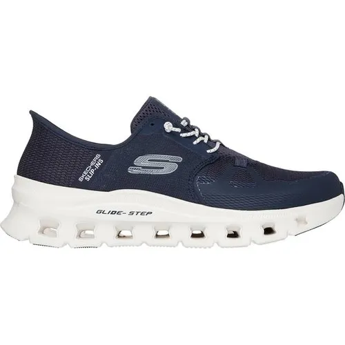 SKECHERS Herren Slipper GLIDE-STEP PRO - Komfortabler Sneaker - Sneaker mit exklusivem Skechers Fersenkissen, Air-Cooled Memory Foam und Funktionsstrick-Obermaterial für optimalen Tragekomfort.