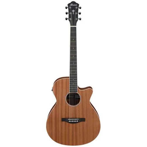Ibanez AEG7MH-OPN Open Pore Natural - Akustische Gitarre - Akustische Gitarre der Ibanez AEG Series mit Sapele Decke und integriertem Stimmgerät, ideal für Musiker, die Wert auf Klang und Komfort legen.