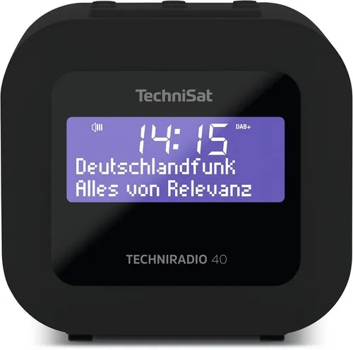 TechniSat TECHNIRADIO 40 - DAB+ Radiowecker mit Snooze-Funktion, USB-Ladeanschluss und dimmbarem LCD-Display für perfekte Weckerlebnisse