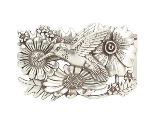 BELTINGER Gürtelschnalle Kolibri 4,0 cm in silber von BELTINGER