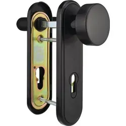 FS-Garnitur 81PR Ku.sw TS 40-57mm PZ rd DIN L/R BE VER - Hochwertige Türgarnitur mit modernem Design, ideal für den Einsatz an Innentüren, sorgt für eine zuverlässige Funktionalität und ansprechende Optik.