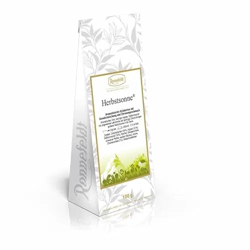 Ronnefeldt - Herbstsonne - Aromatisierter Kräutertee mit Gewürzmischung und Zitronengeschmack - 100g, Menge:1 Stück