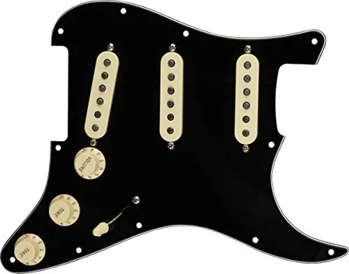 Fender Prewired Pickguard Strat 57 62 - Schwarz, original Fender Qualität für individuellen Sound und einfache Installation