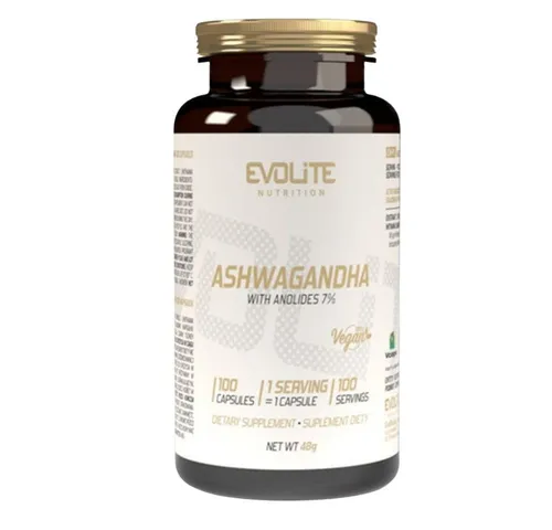 Evolite Nutrition Evolite Ashwagandha 375 mg, 100 Kapseln Kapseln, 48 g, Standardisiert auf 26,25 mg Withanolide pro Portion