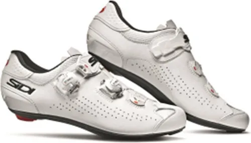 Sidi Genius 10 Rennradschuhe Weiß EU 40 - Premium Fahrradschuhe für Männer, ideal für Straßenradfahren. Mit Tecno 3-System für perfekte Anpassung und Carbon Composite Sohle für optimale Kraftübertragung und Komfort.