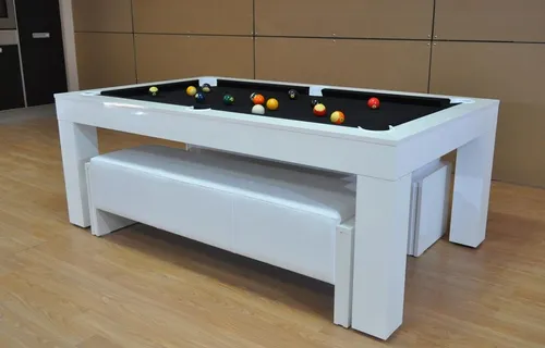 Billardtisch Esstisch 2 in 1 Multifunktionstisch - Vielseitiger 7-Fuß Billardtisch, der sich schnell in einen eleganten Esstisch verwandelt. Ideal für Freizeit und gesellige Abende. Maße: 231.5 x 132.5 cm.