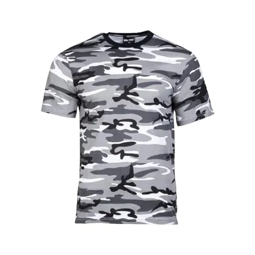 Produktbild Mil-Tec Tarn T-Shirt Herren • Camouflage T-Shirt aus Baumwolle • BW Camo • Bequemes Kurzarm Army Shirt für Outdoor, Sport oder Freizeit • Bundeswehr Flecktarn-Shirt