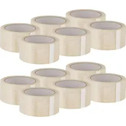12x Klebeband Packband Paketband PP 48 mm x 66 m Paket Band - Transparent