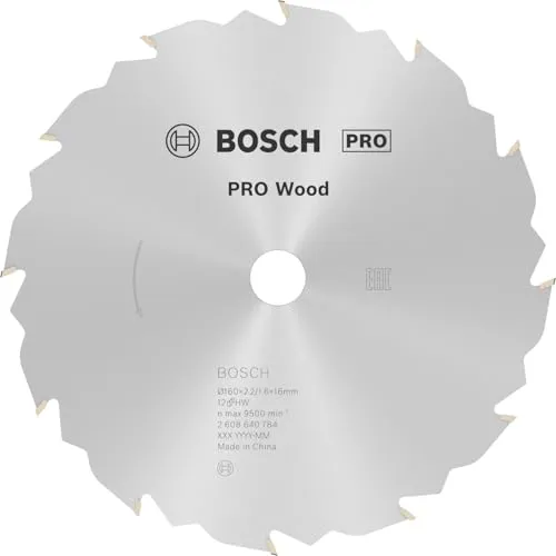 Robert Bosch Professional Kreissägeblatt Speedline Wood 160x16x2,2 12Z 2608640784, Ø 160 mm / Bohrung 16 mm