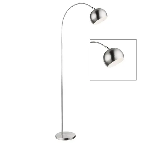 GLOBO LIGHTING LED Stehlampe, Leuchtmittel inklusive, Warmweiß, Stehleuchte Bogenstehlampe Beistellleuchte 1 flammig chrom LED