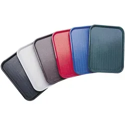 Kristallon Fast-Food-Tablett schwarz 45 x 35cm - Einweg-Serviertablett, rutschfeste Oberfläche für sicheren Halt