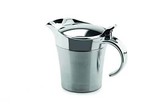 Karl Weis Thermo Sauciere 500 ml aus Edelstahl - Thermobehälter mit doppelwandiger Konstruktion, hält Saucen lange warm und frisch. Ergonomischer Griff und tropffreier Ausguss für komfortable Handhabung.