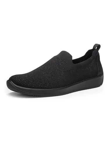 ARA Damen LISSABON Slipper Sneaker, SCHWARZ, 37.5 - Damen-Sneaker mit bequemer Schnürung und hochwertigem Synthetik-Obermaterial für perfekten Tragekomfort im Alltag.
