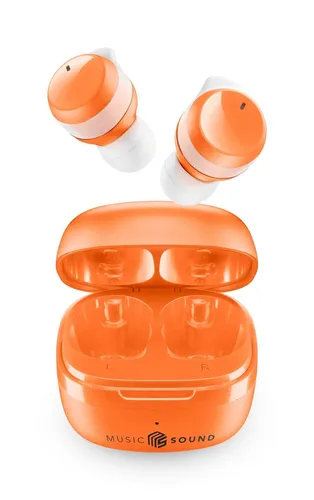 Cellularline Music & Sound Bluetooth Earphones FLOW Orange – Kabellose Freiheit - Erlebe 25 Stunden kabellosen Musikgenuss mit den Cellularline FLOW Ohrhörern in Orange. Ideal für unterwegs und mit hervorragendem Klang.