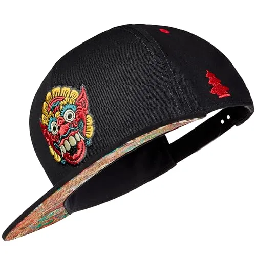 Cadency® Snapback Cap Herren Bali - Premium Baseball Kappe - Langlebige Snapback Cap in Schwarz, individuell verstellbar für optimalen Tragekomfort. Ideal für Damen und Herren, perfektes Geschenk für jeden Anlass.