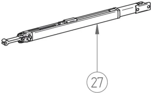 Stützfuß 144cm für Markisenlänge 3m-3,25m von Thule